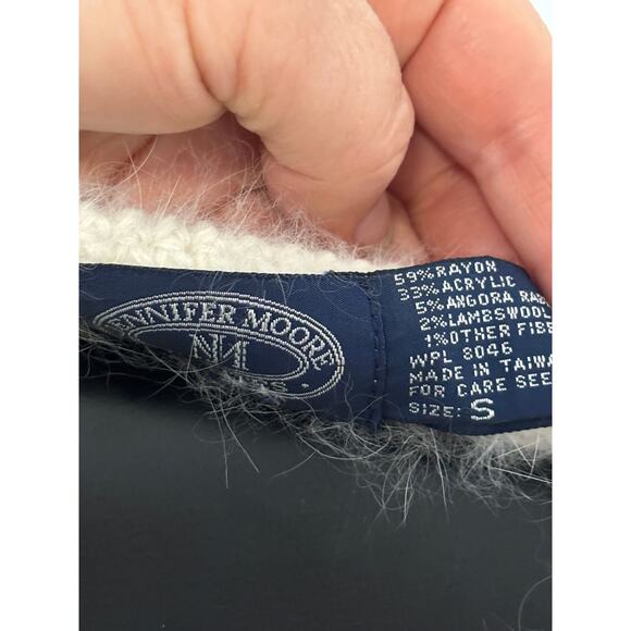 Vintage Jennifer Moore Pullover Colorblock Black White Size Small 90's - Picture 4 of 4